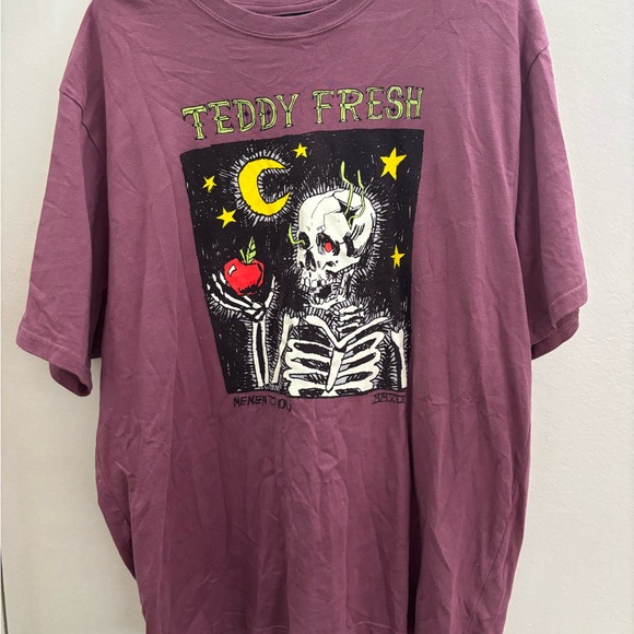 Teddy Fresh Other - Teddy Fresh Maroon Skeleton Graphic Tee